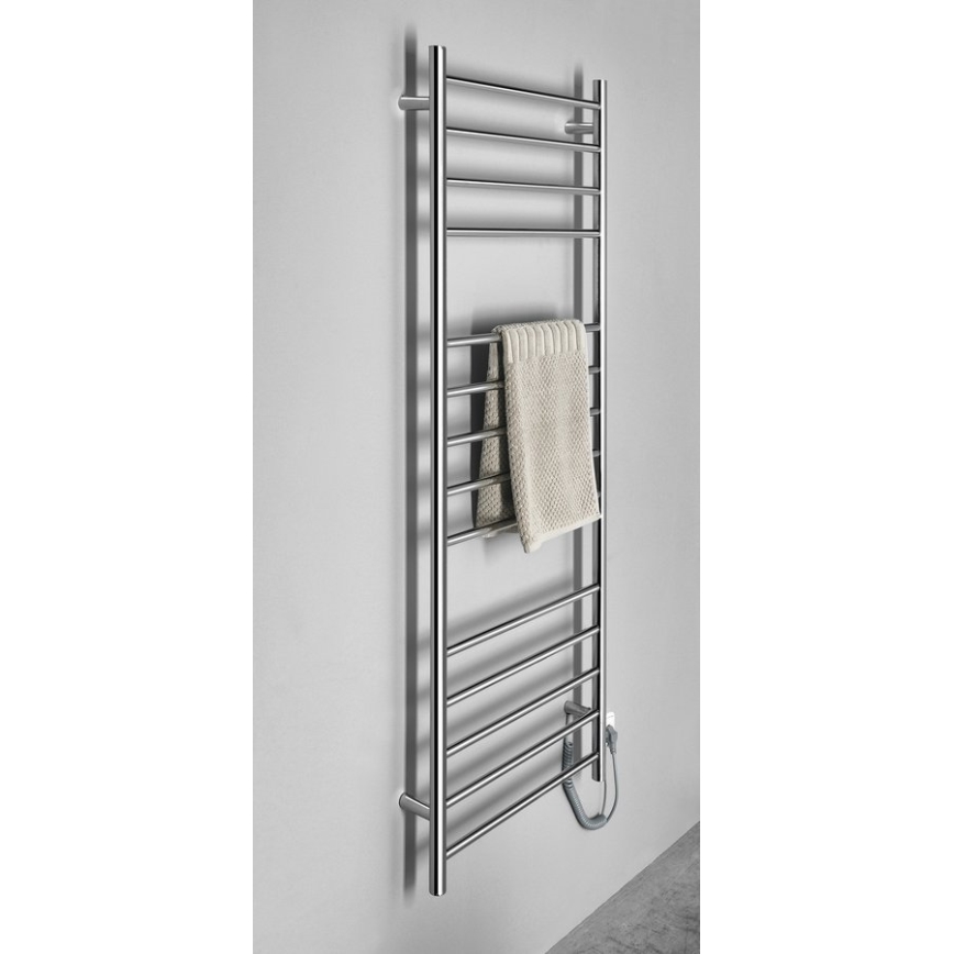 Sapho - Elektrische handdoekdroger REDONDO 130W 150x60 cm glanzend chroom rond