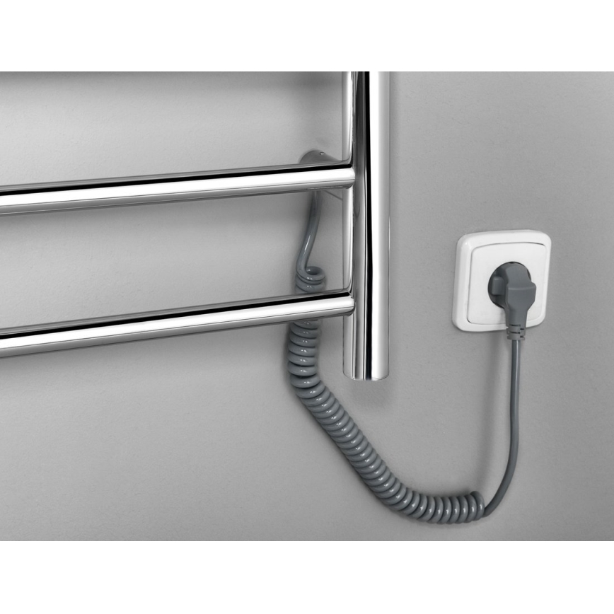 Sapho - Elektrische handdoekdroger REDONDO 130W 150x60 cm glanzend chroom rond