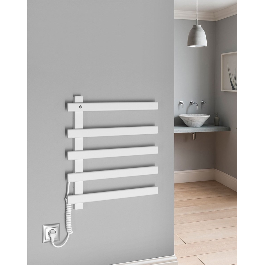 Sapho - Elektrische handdoekendroger ELCOR 63 W 52 x 48 cm mat wit