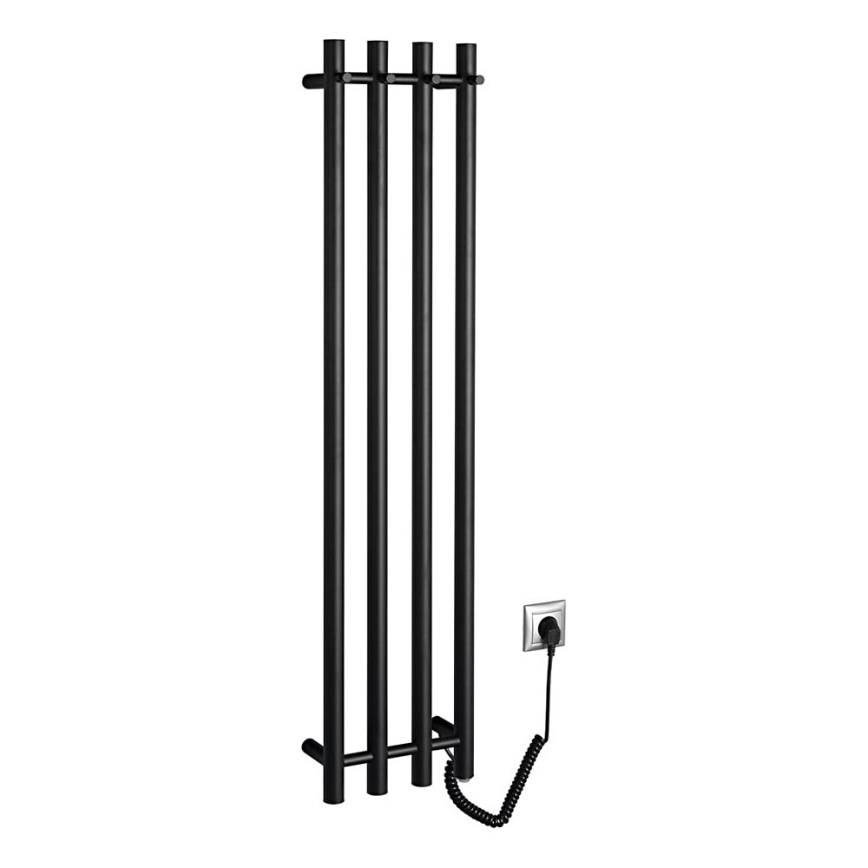 Sapho - Elektrische handdoekhouder PAPINADO 85W/230V 120 cm mat zwart rechts