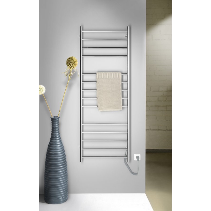 Sapho - Elektrische handdoekhouder REDONDO 130W/230V 150 cm glanzend chroom rond