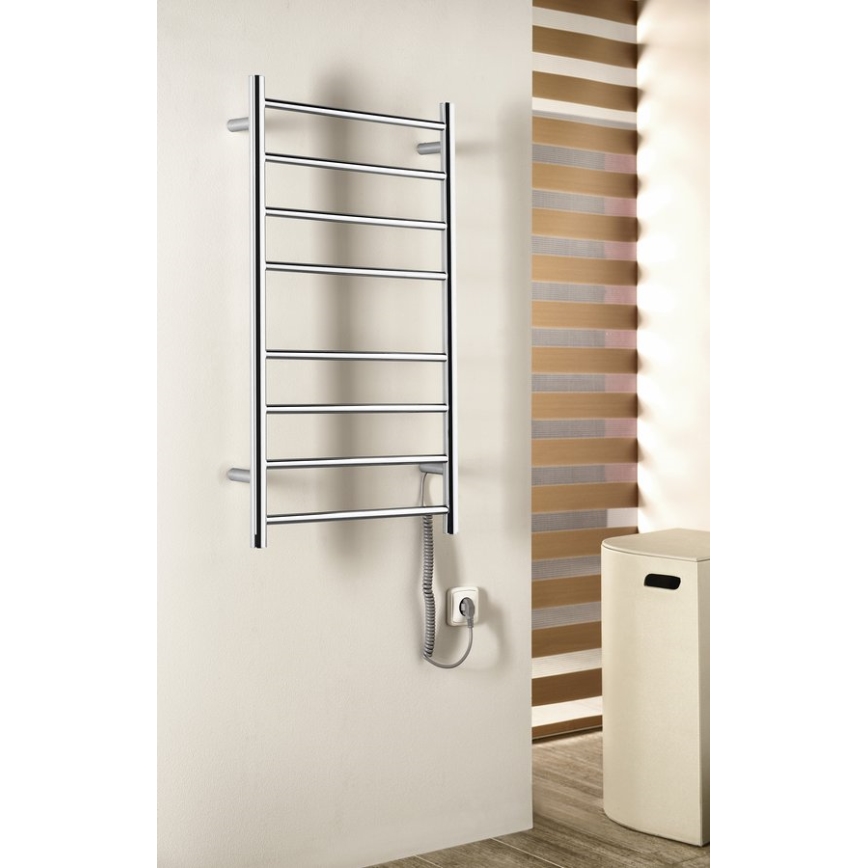 Sapho - Elektrische handdoekhouder REDONDO 75W/230V 90 cm glanzend chroom rond