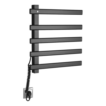 Sapho - Elektrische handdoekradiator ELCOR 63W/230V 48x52 cm mat zwart