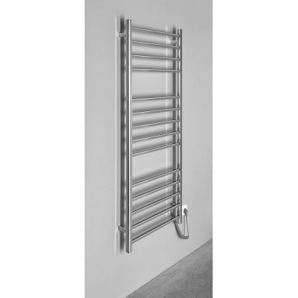 Sapho - Elektrische handdoekradiator ESKINADO 130 W 150 x 60 cm rvs/glanzend chroom