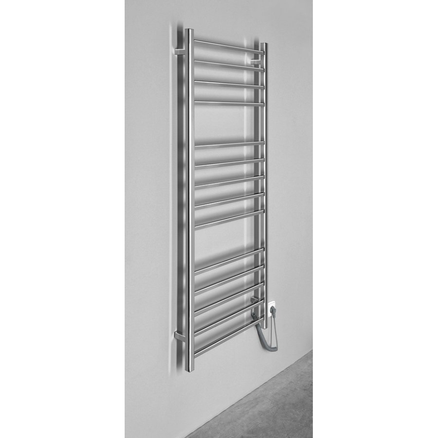 Sapho - Elektrische handdoekradiator ESKINADO 130 W 150 x 60 cm rvs/glanzend chroom