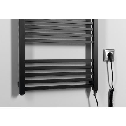 Sapho - Elektrische handdoekradiator METRO-E 400W/230V 50x106 cm mat zwart