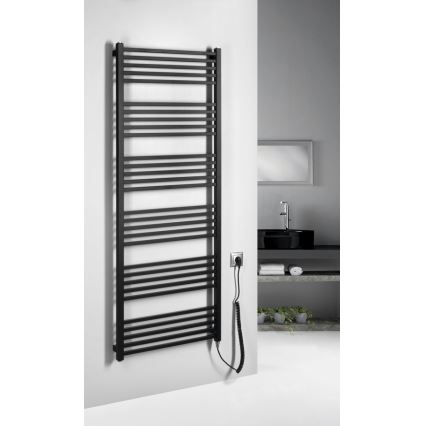 Sapho - Elektrische handdoekradiator METRO-E 800W 162x60 cm mat zwart