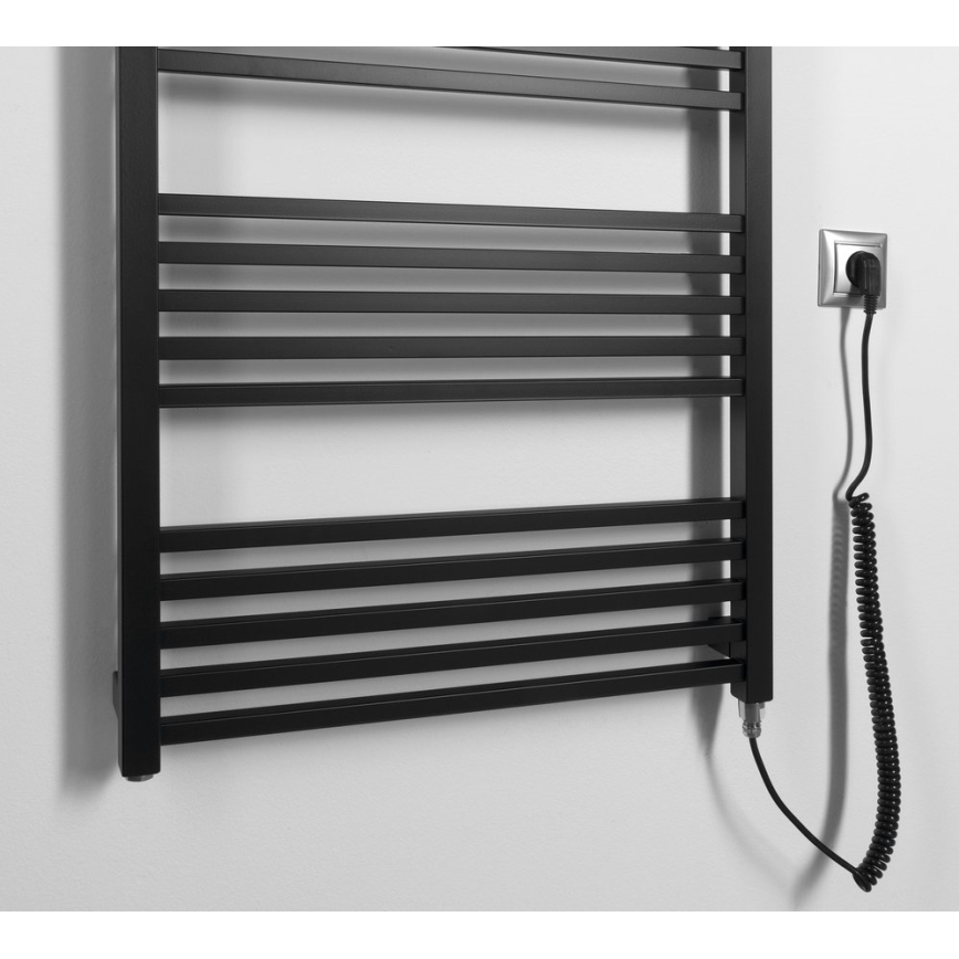 Sapho - Elektrische handdoekradiator METRO-E 800W 162x60 cm mat zwart