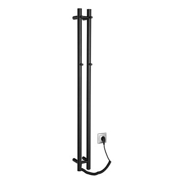 Sapho - Elektrische handdoekradiator PAPINADO 40W 120x11 cm mat zwart