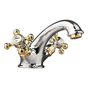Sapho - Gouden wastafelkraan met waste ANTEA RETRO