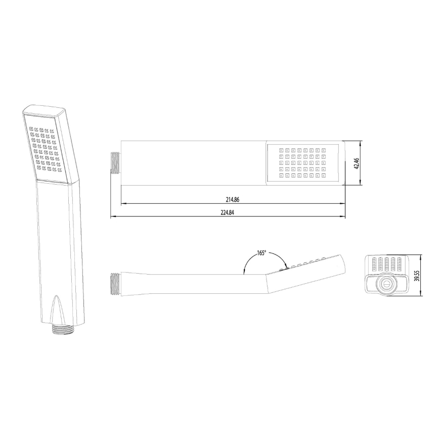 Sapho - Handdouche glanzend chroom
