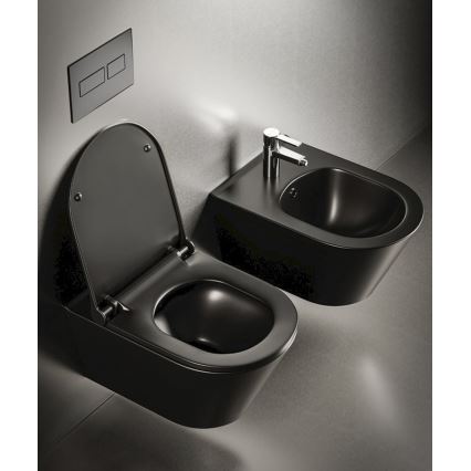 Sapho - Hangend toilet AVVA keramiek/zwart