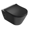 Sapho - Hangend toilet met bidetdouche keramiek/mat zwart