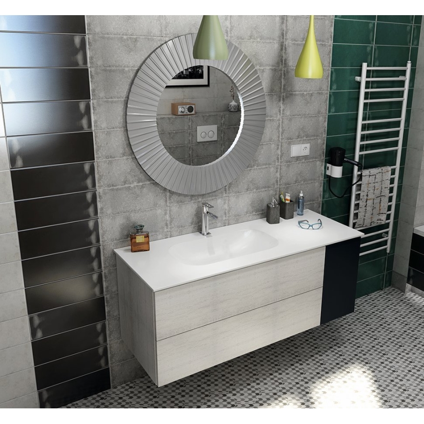 Sapho - Inbouwwastafel ROCKSTONE 67x35,5 cm mat wit