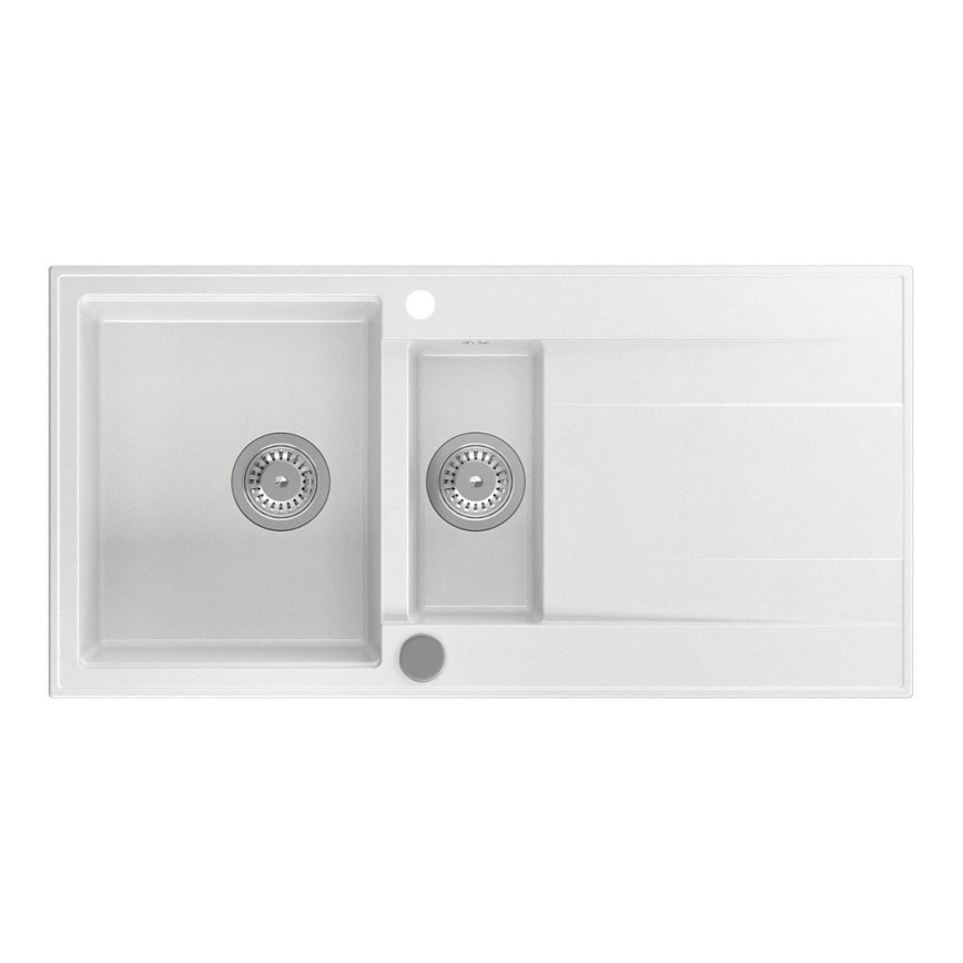 Sapho - Keukenspoelbak 100x50 cm graniet/wit