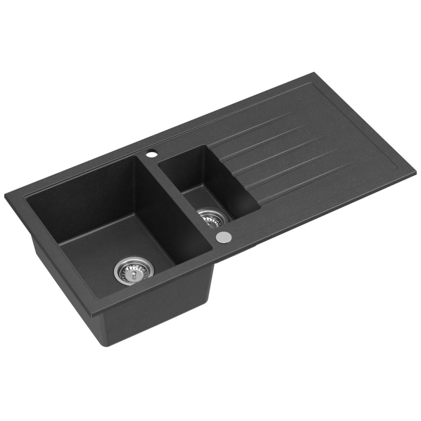 Sapho - Keukenspoelbak 100x50 cm graniet/zwart