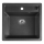 Sapho - Keukenspoelbak 53x50 cm graniet/zwart