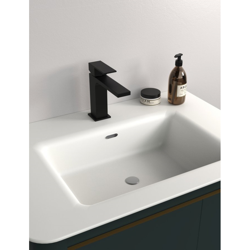 Sapho - Kraan voor wastafel CUBEMIX 15,3 cm mat zwart