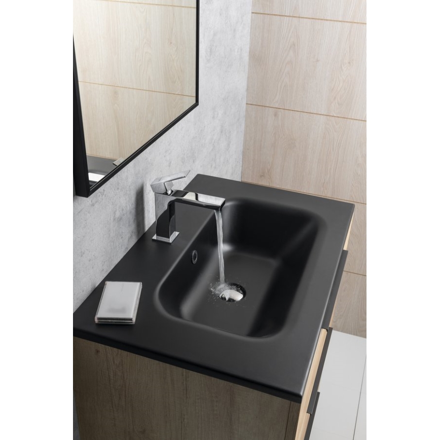 Sapho - Kraan voor wastafel CUBEMIX 15,3 cm messing