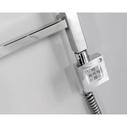 Sapho - KTX verwarmingselement met thermostaat, 400 W, glanzend chroom