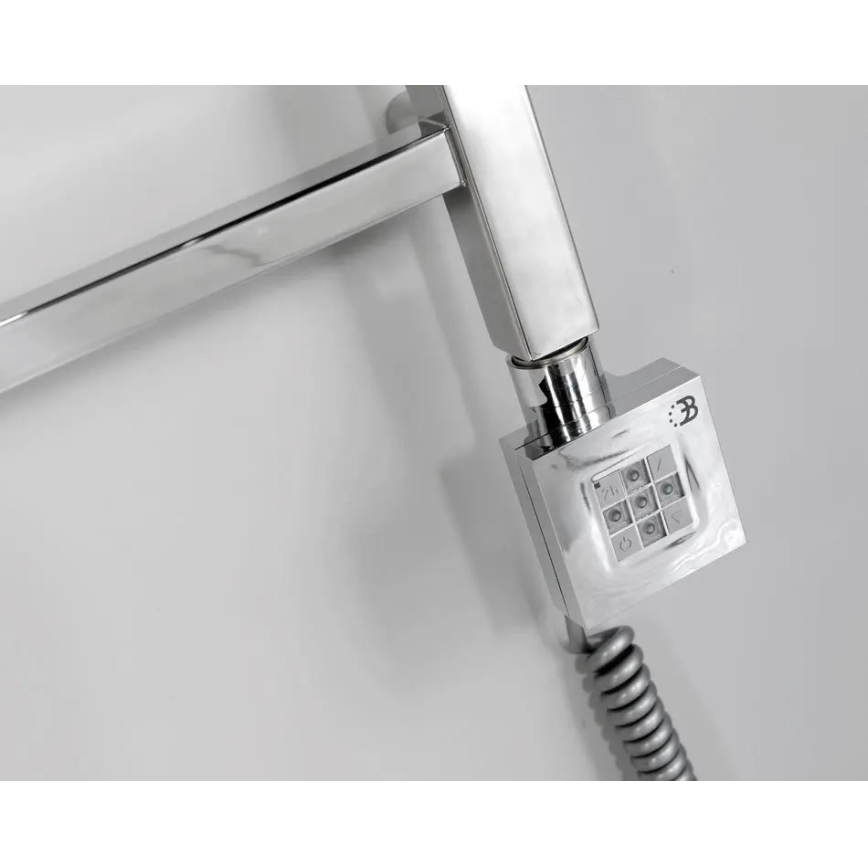Sapho - KTX verwarmingselement met thermostaat, 400 W, glanzend chroom