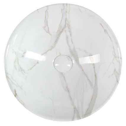 Sapho - Opbouwwaskom DALMA Ø 42 cm keramiek/Carrara/wit