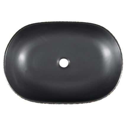 Sapho - Opbouwwastafel PRIORI 60x40 cm keramiek/zwart/blauw