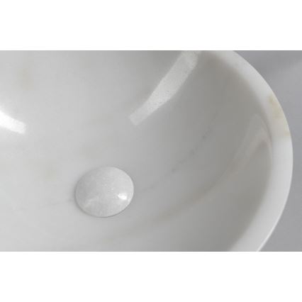 Sapho - Opzetwastafel BLOK Ø 40 cm marmer/wit