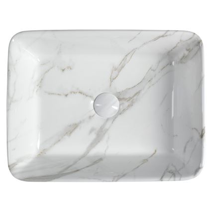 Sapho - Opzetwastafel DALMA 47,5 x 37,5 cm, keramiek/Carrara