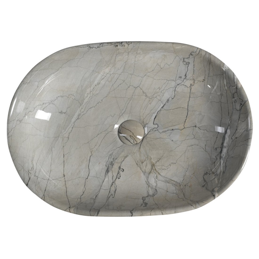 Sapho - Opzetwastafel DALMA 59x42 cm keramiek/grijs