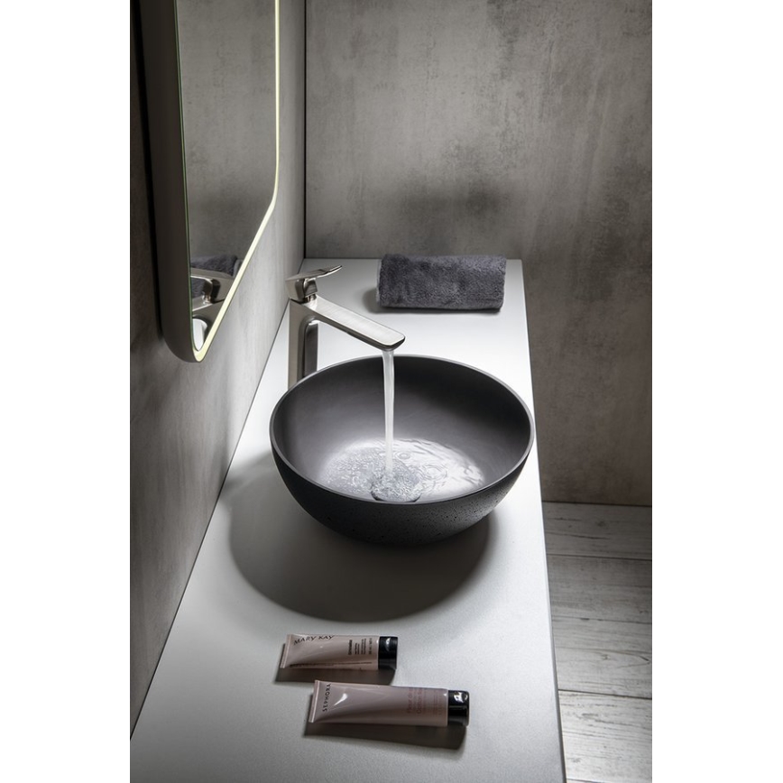 Sapho - Opzetwastafel FORMIGO Ø 39 cm beton/antraciet