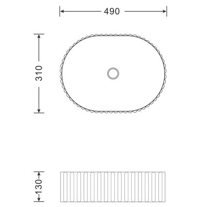 Sapho - Opzetwastafel PICOBELLO 49x31 cm keramiek/wit