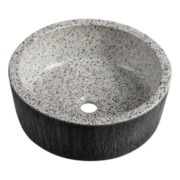 Sapho - Opzetwastafel PRIORI Ø 41 cm wit/grijs