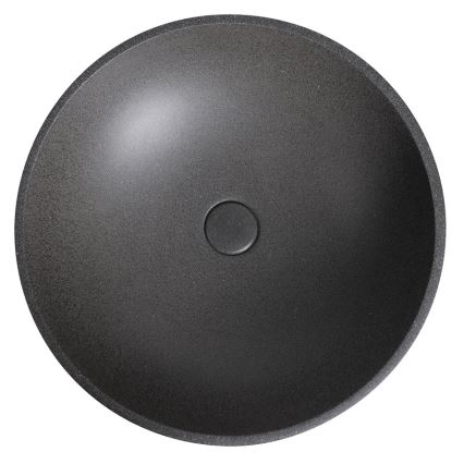 Sapho - Opzetwastafel TURF Ø 44 cm beton/zwart graniet