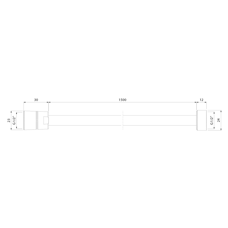 Sapho - SOFTFLEX doucheslang 150 cm glanzend chroom