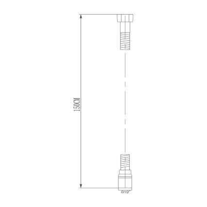 Sapho - SOFTFLEX doucheslang 150 cm zilverkleurig