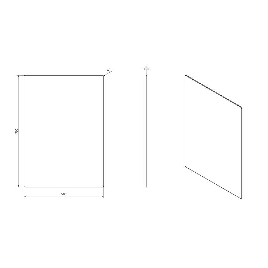Sapho - Spiegel PLAIN 50x70 cm
