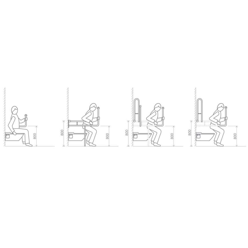 Sapho - Steunbeugel HELP PROGRAM 80x82 cm wit