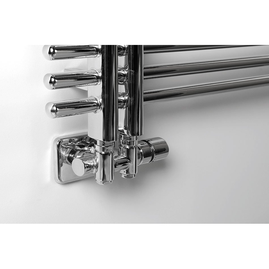 Sapho - Thermostatische aansluitset voor middenaansluiting TWIN COMBI rechts/glanzend chroom