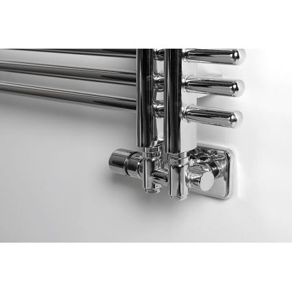 Sapho - Thermostatische aansluitset voor middenaansluiting TWIN COMBI links/glanzend chroom