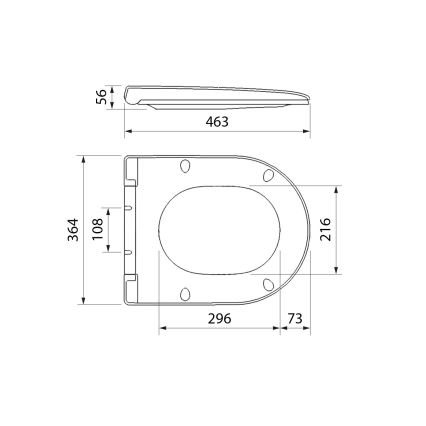 Sapho - Toiletbril HYGIE SoftClose wit