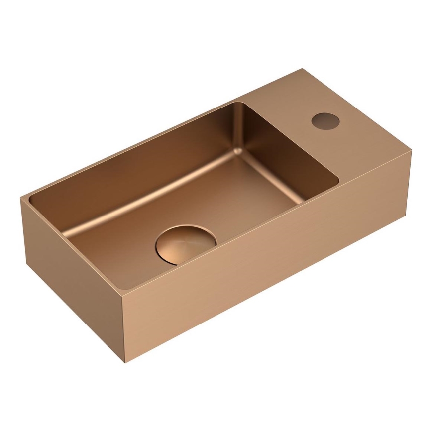 Sapho - Wandgemonteerde wastafel AURUM 36,5x18 cm mat koperkleurig