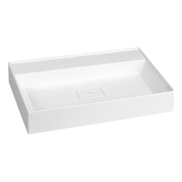 Sapho - Wandgemonteerde wastafel GODIVA 68x44 cm marmer/wit