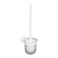 Sapho - Wandgemonteerde wc-borstel X-ROUND melkglas/wit
