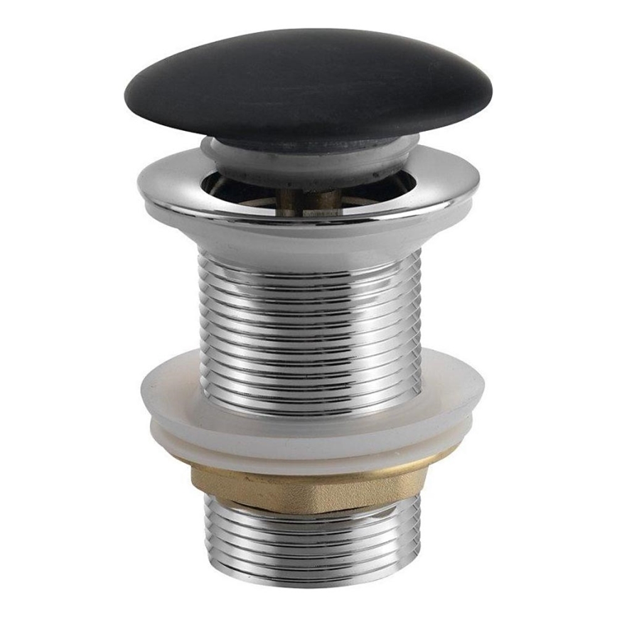 Sapho - Wastafelafvoer Click-Clack BLOK Ø 6,7 cm marquin/mat zwart