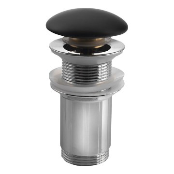 Sapho - Wastafelafvoer Ø 7 cm mat zwart / glanzend chroom