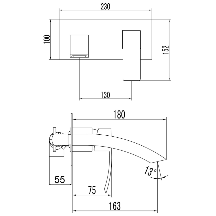 Sapho - Wastafelkraan GINKO mat zwart