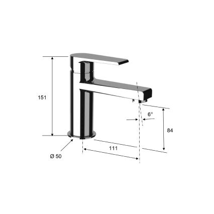 Sapho - Wastafelkraan KAI 15 cm mat zwart