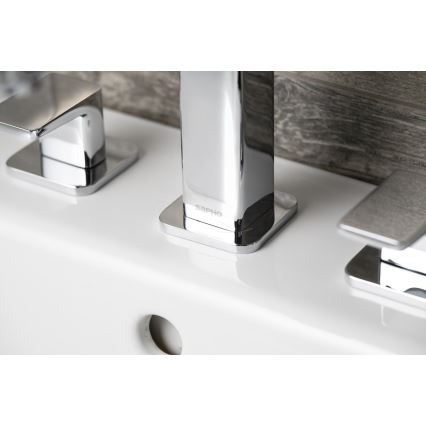 Sapho - Wastafelmengkraan 3-gats TURSI glanzend chroom