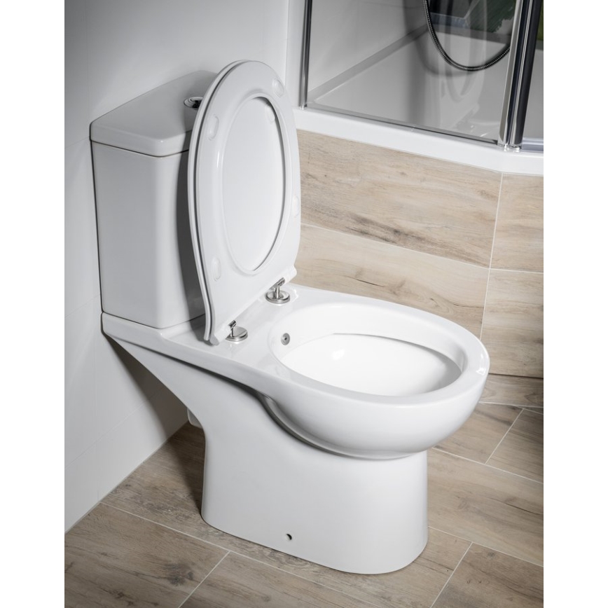 Sapho - WC-combinatie met bidetdouche, achterafvoer, keramiek/wit